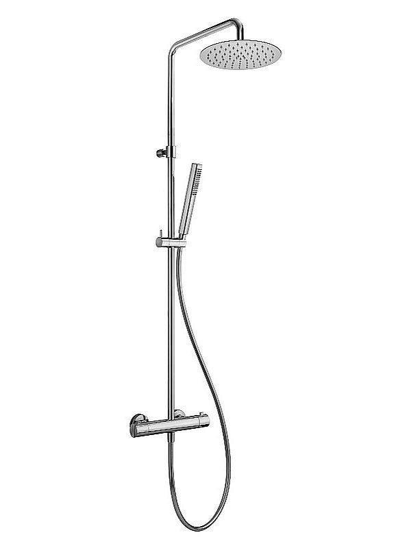 Mezclador exterior de ducha anticalcareo con cuerpo frio Ø 25 cm