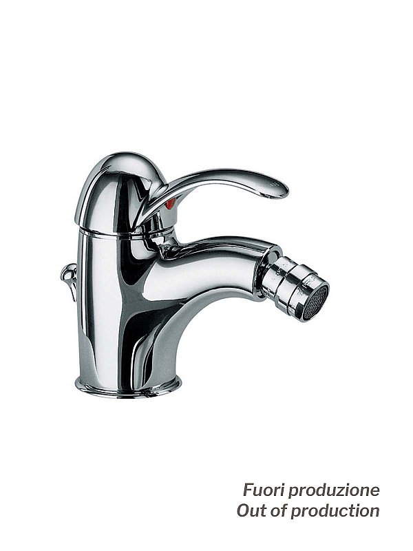 Bidet single lever mixer with tubes and drain-Out of prod.