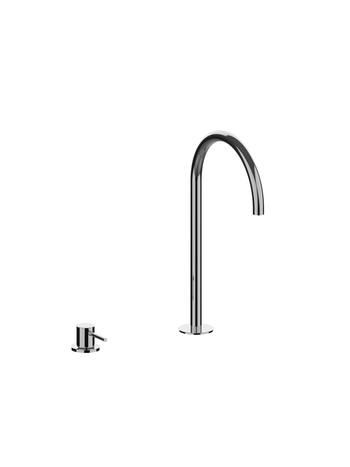 Mezclador monomando de lavabo a 2 vias
