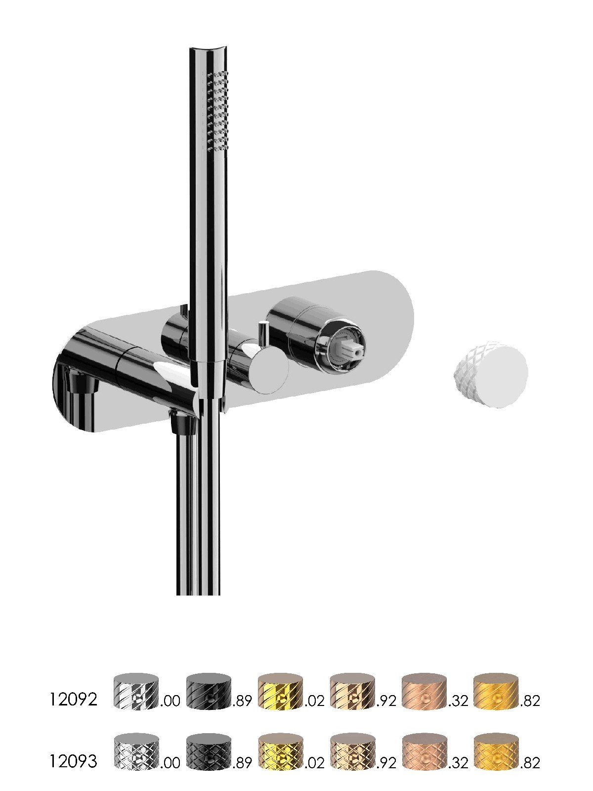 Solo parte exterior monomando 3 vias empotrado con inversor con