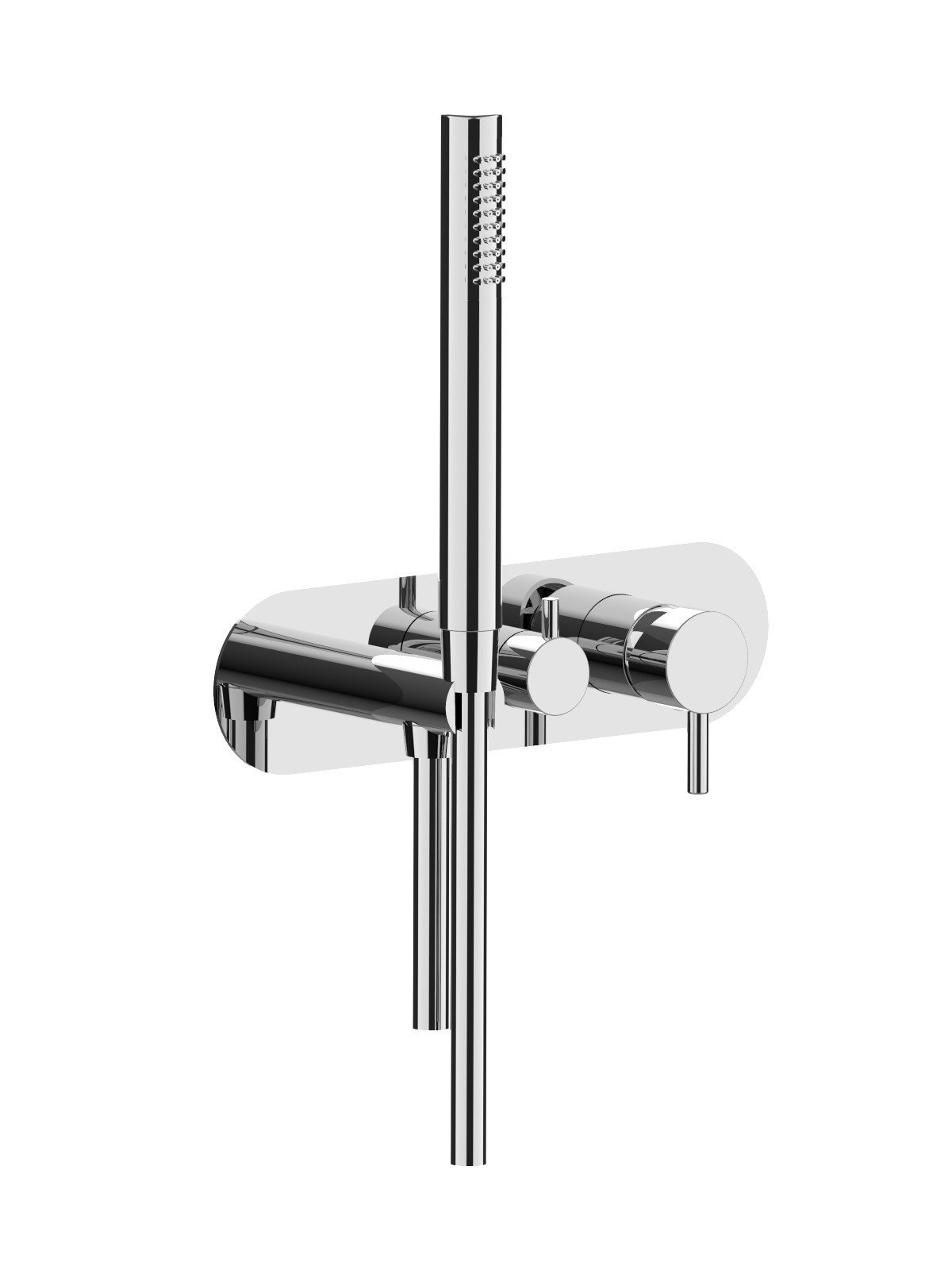 Solo parte exterior monomando 2 vias empotrado con inversor con