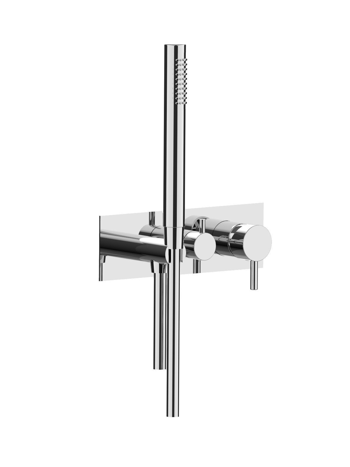 Solo parte exterior monomando 3 vias empotrado con inversor con