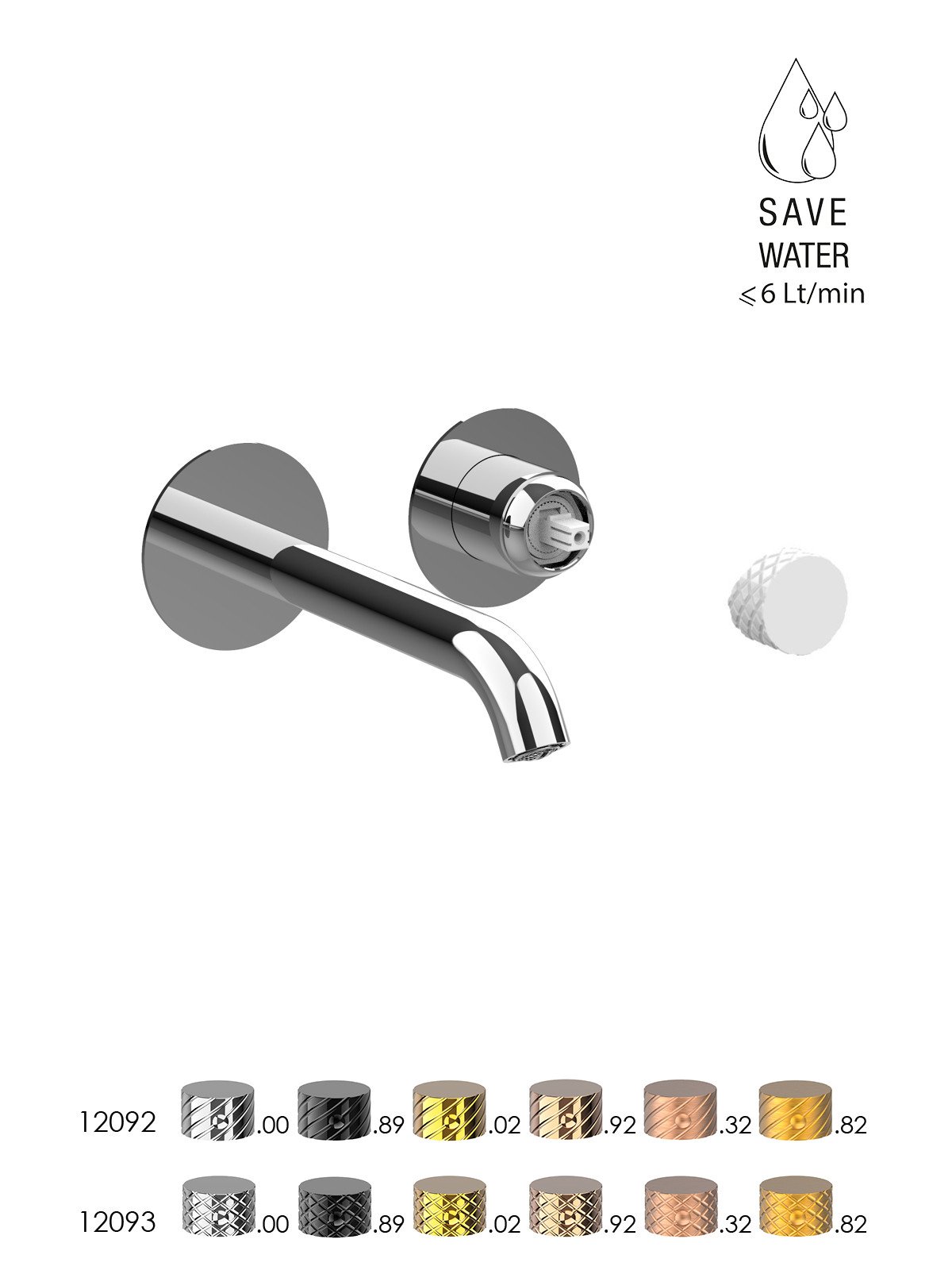 Sòlo parte exterior monomando lavabo empotrado sin descargo