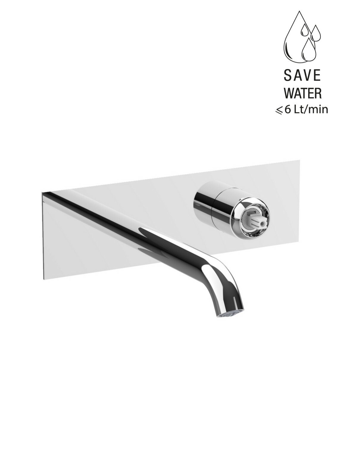 Sòlo parte exterior monomando lavabo empotrado sin descargo