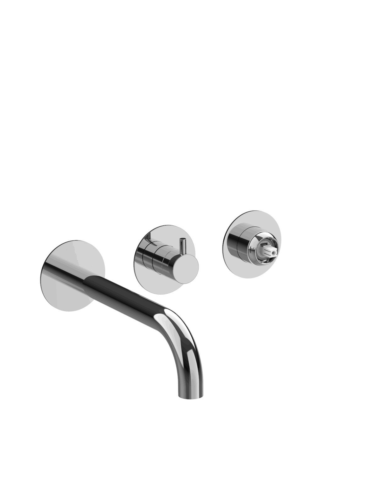 Solo parte exterior monomando empotrado baño con inversor 3 vias