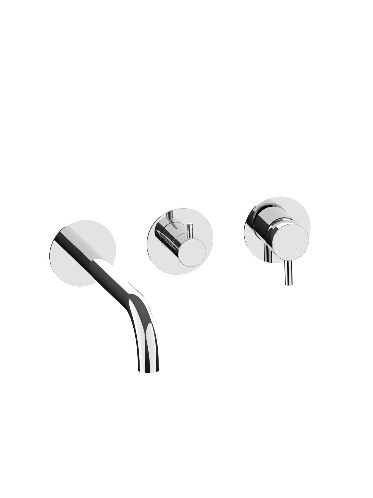 Solo parte exterior monomando empotrado baño con inversor 3 vias