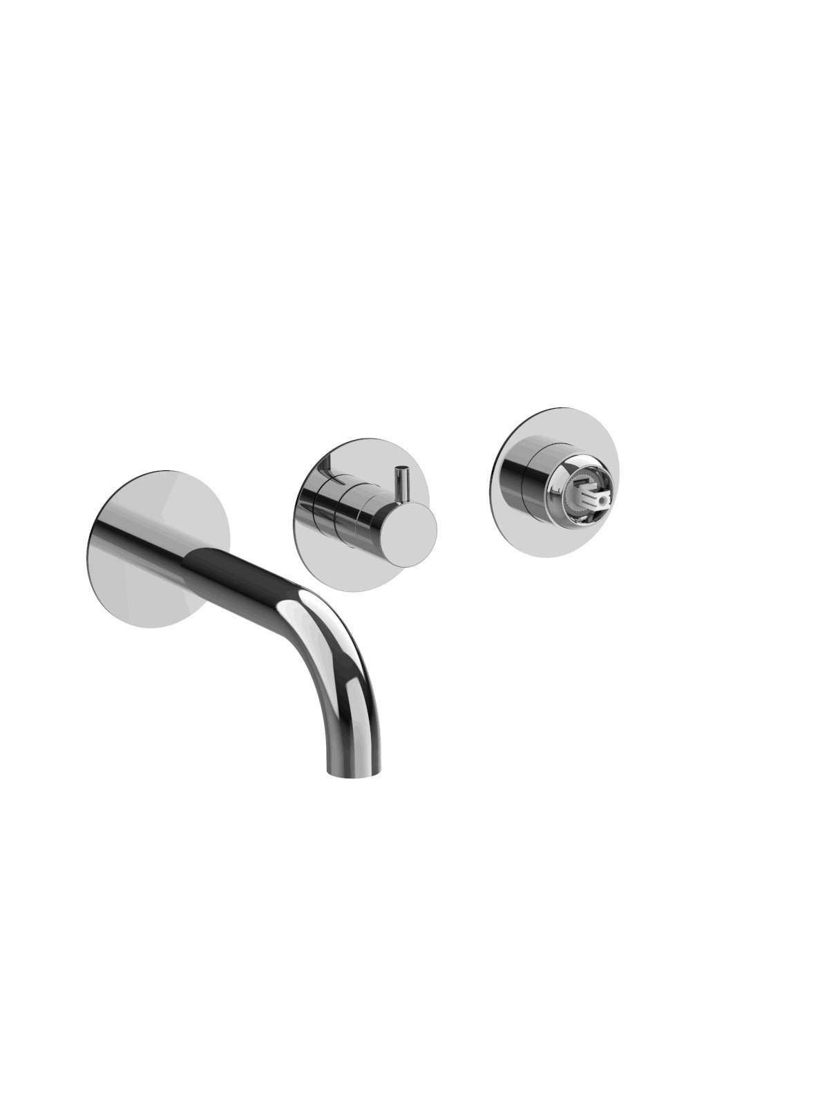 Solo parte exterior monomando empotrado baño con inversor 3 vias