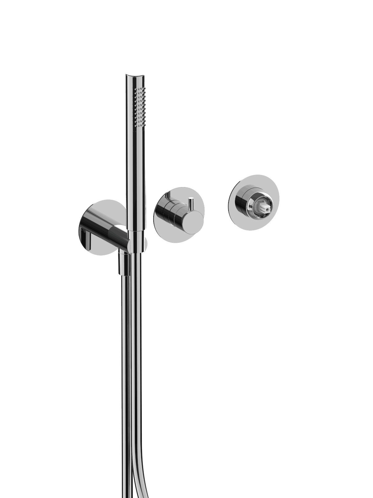 Solo parte exterior monomando empotrado baño con inversor 3 vias