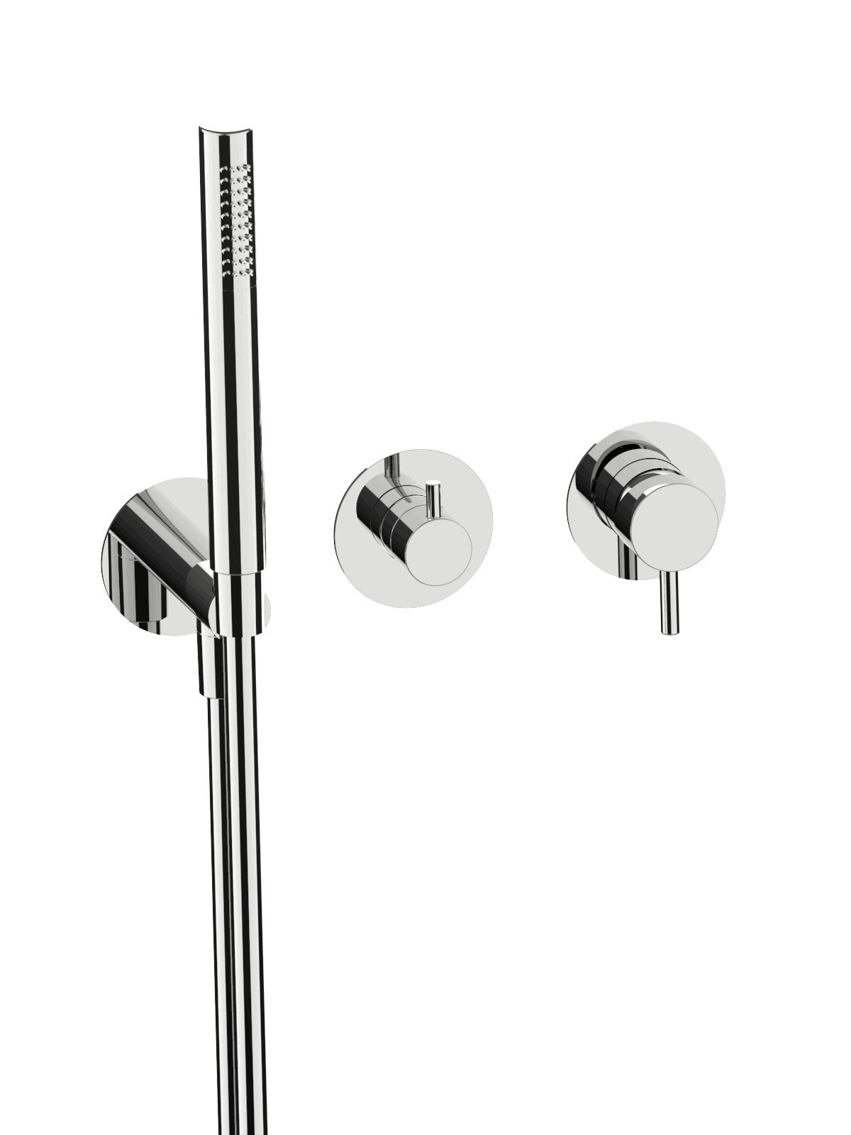 Solo parte exterior monomando empotrado baño con inversor 3 vias