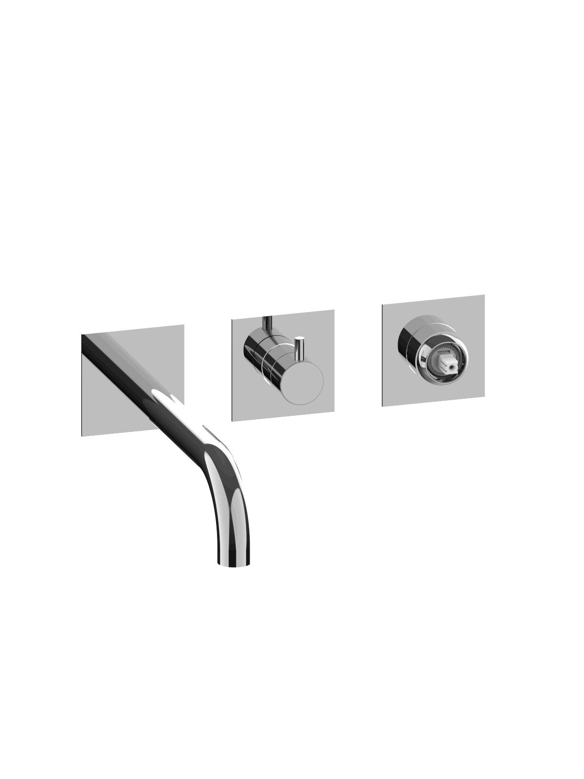 Solo parte exterior monomando empotrado baño con inversor 3 vias