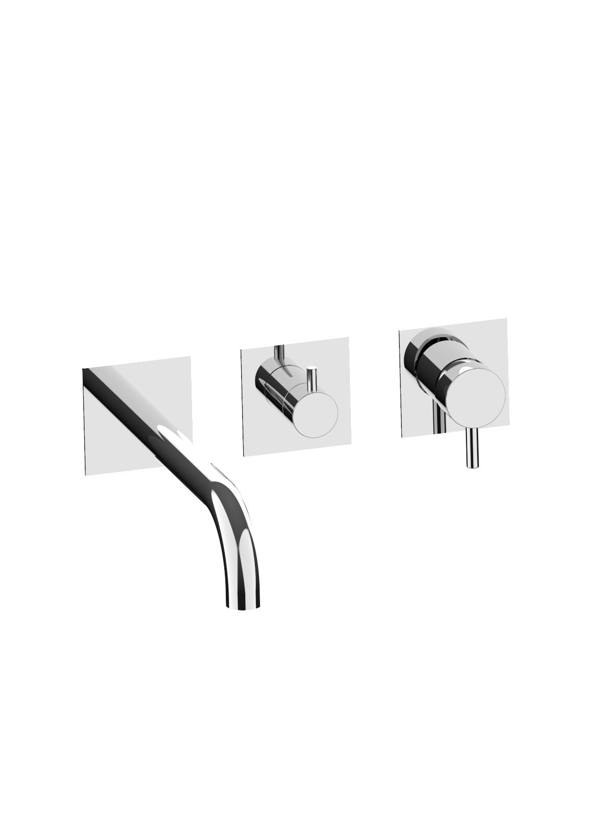 Solo parte exterior monomando empotrado baño con inversor 3 vias