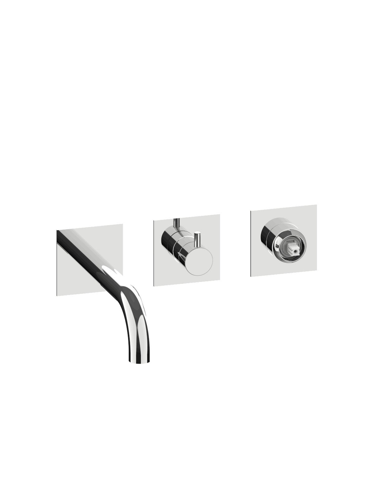Solo parte exterior monomando empotrado baño con inversor 3 vias