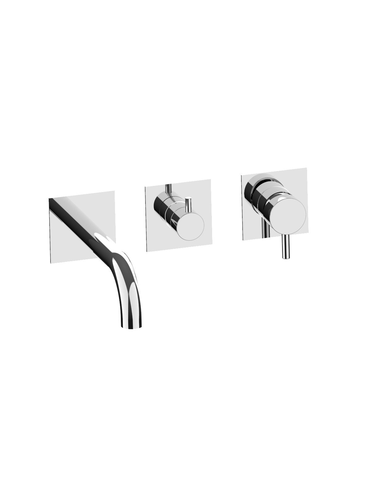 Solo parte exterior monomando empotrado baño con inversor 3 vias
