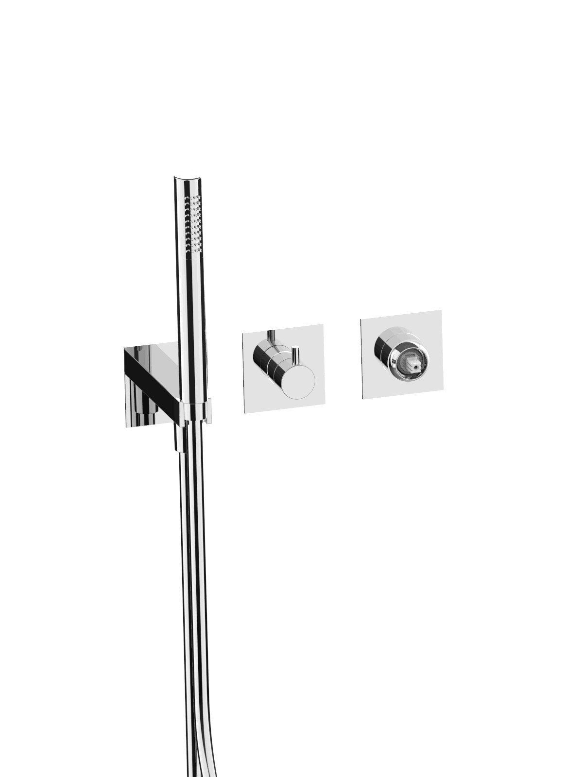 Solo parte exterior monomando empotrado baño con inversor 3 vias