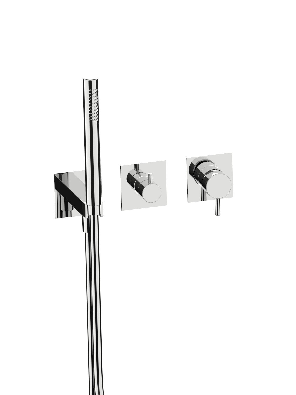 Solo parte exterior monomando empotrado baño con inversor 3 vias