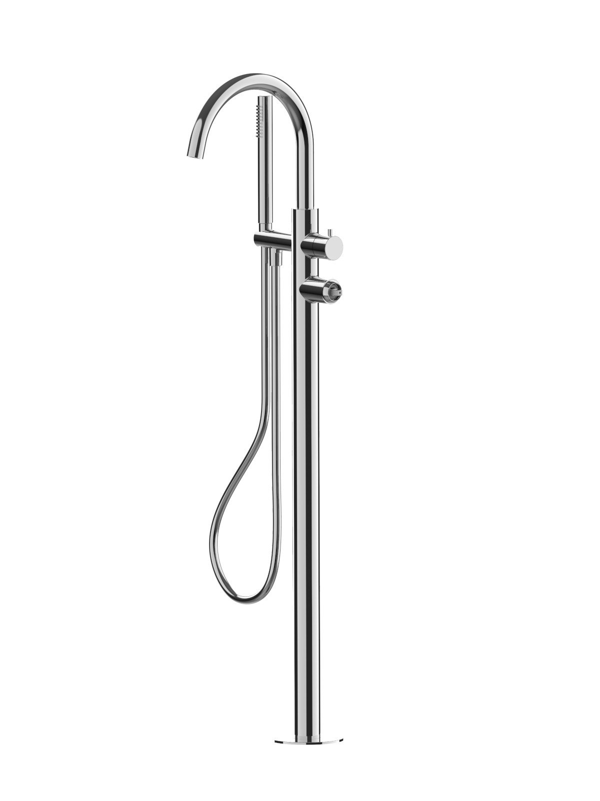 Sòlo parte exterior monomando baño de suelo con teleducha