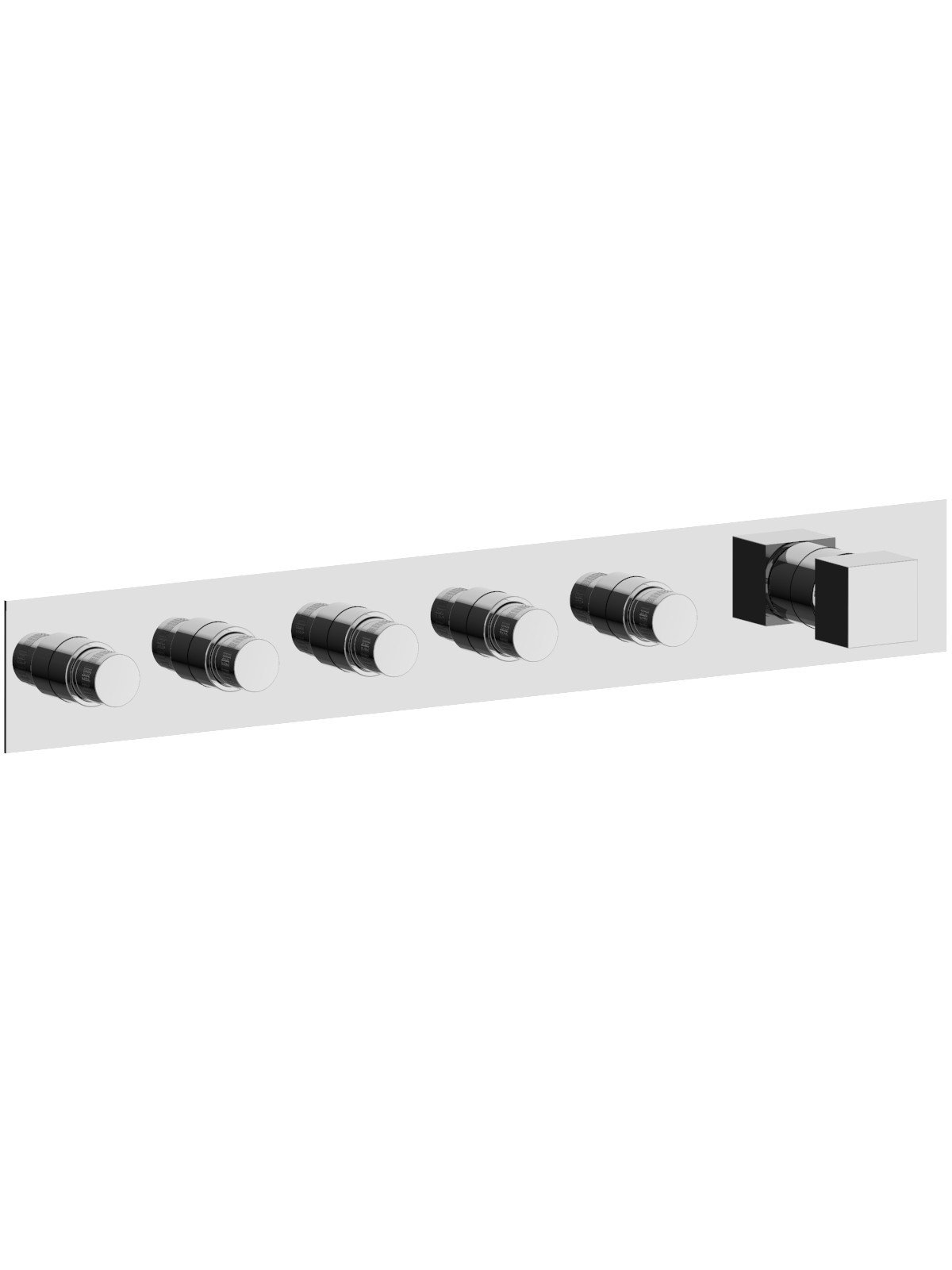 Solo parte exterior para box empotrado mecánico 5 vías botón pul