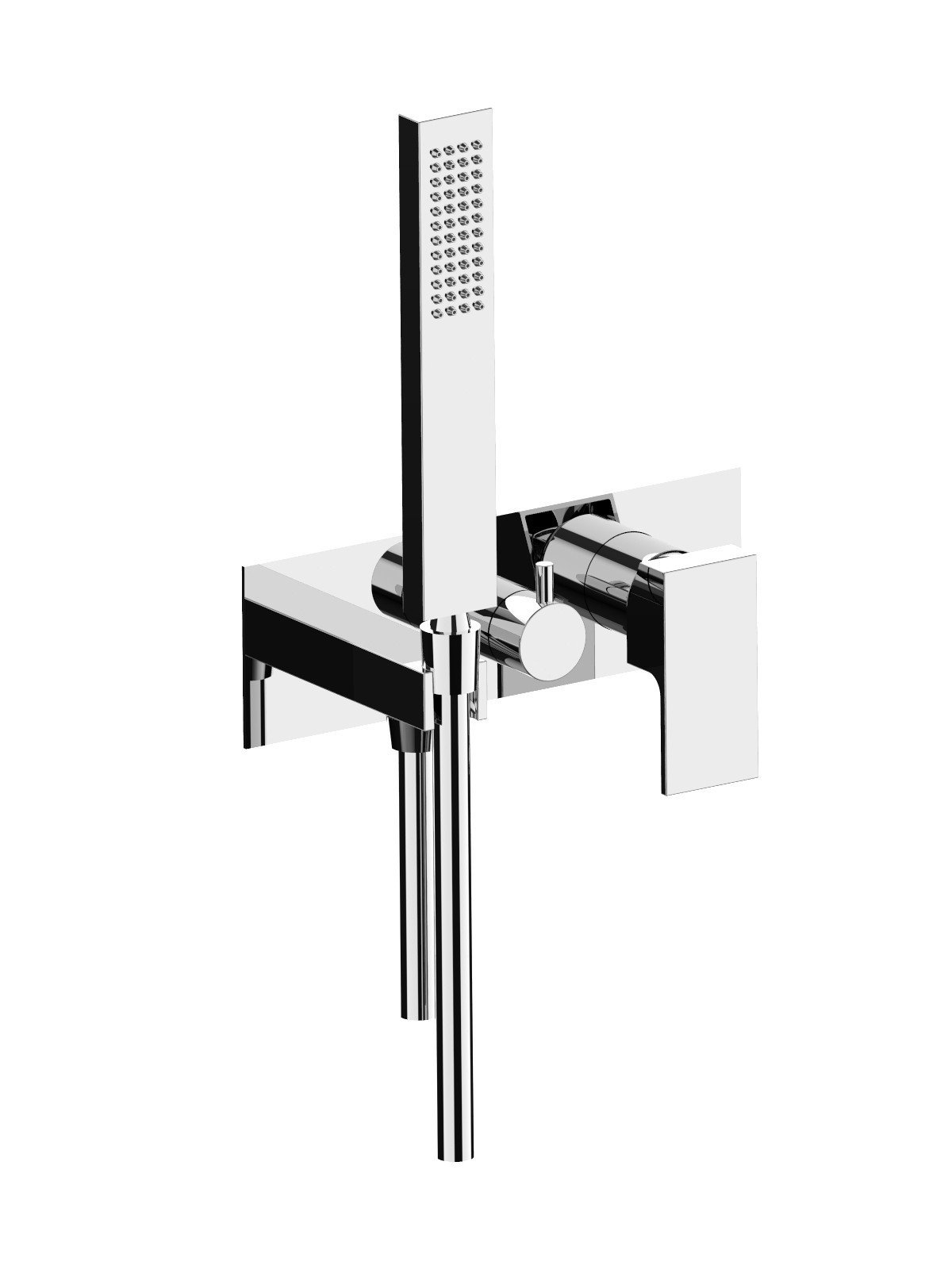 Solo parte exterior monomando 3 vias empotrado con inversor con