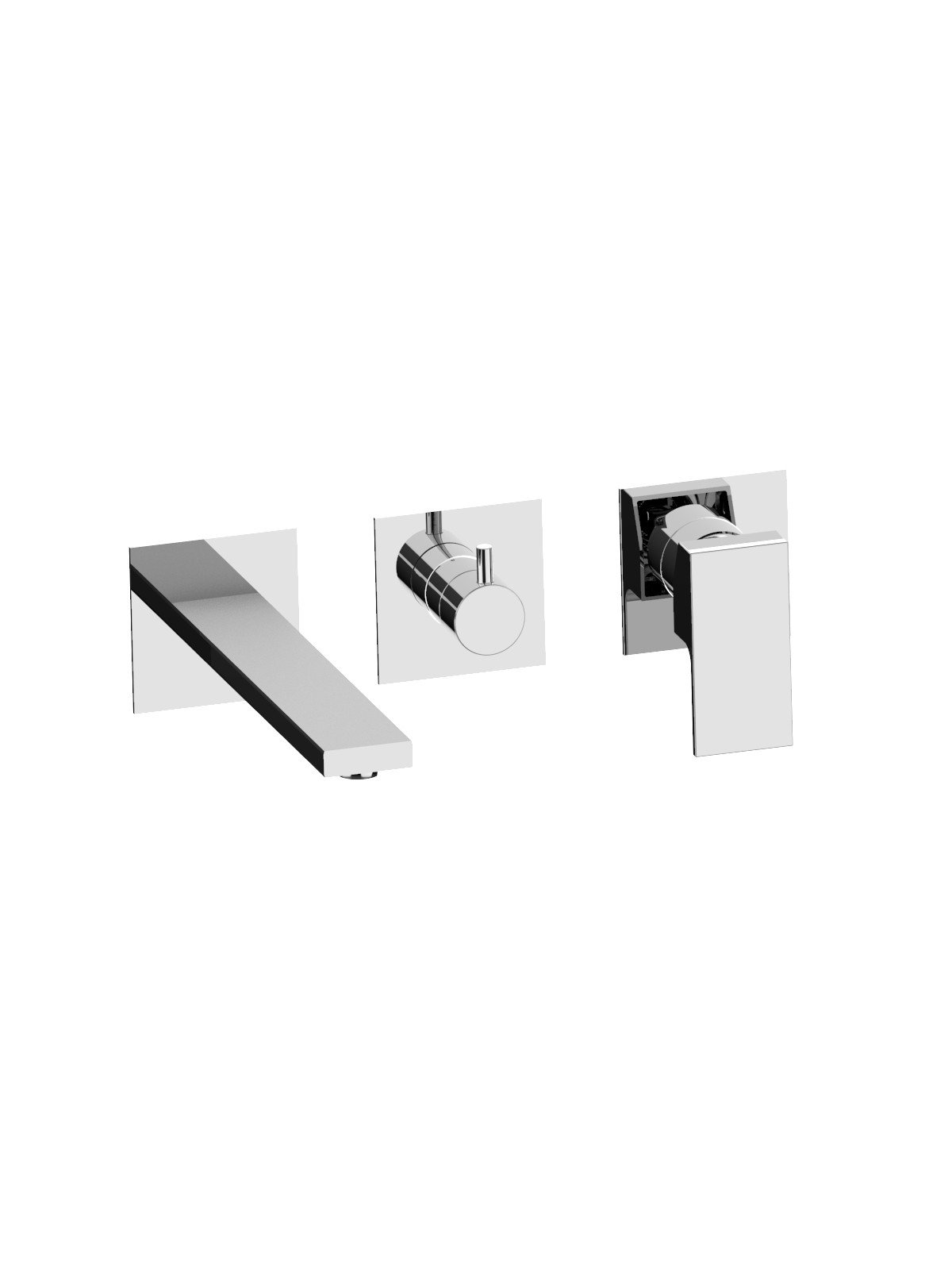 Solo parte exterior monomando empotrado baño con inversor 3 vias
