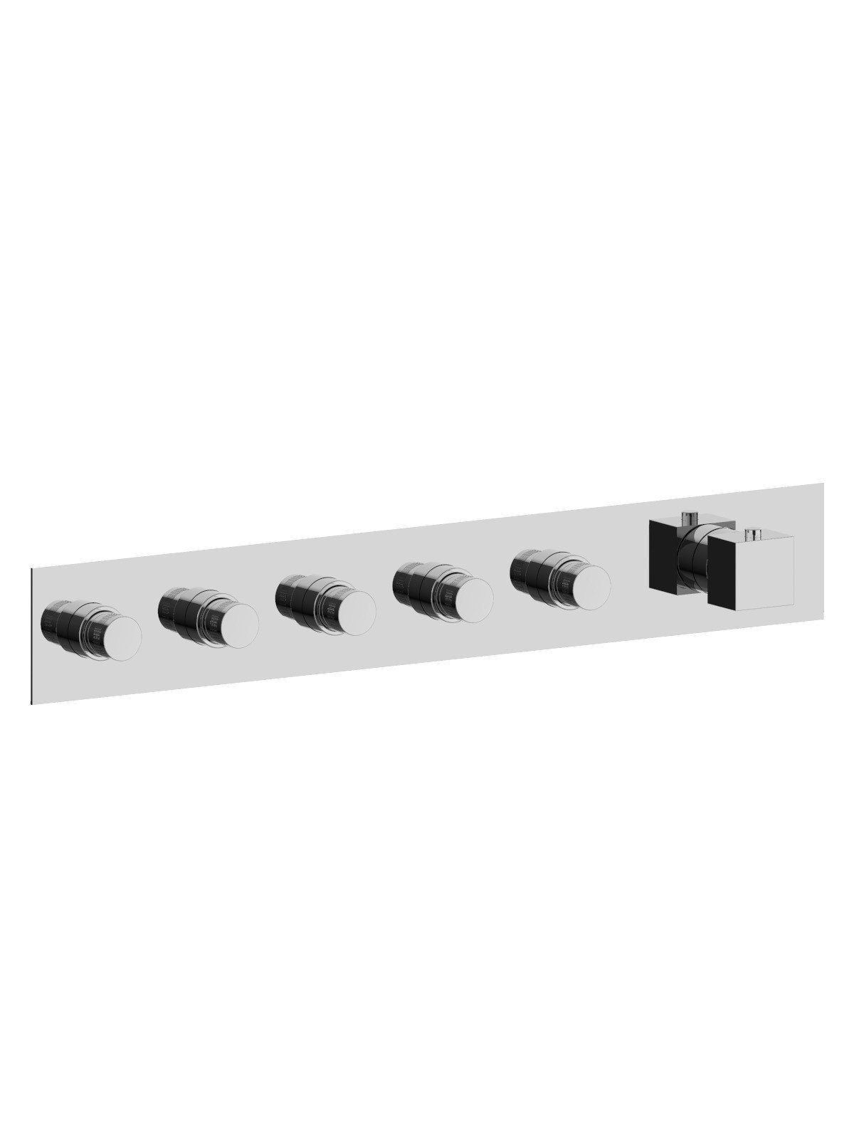 Solo parte exterior mezclador termostático empotrado 5 vías con