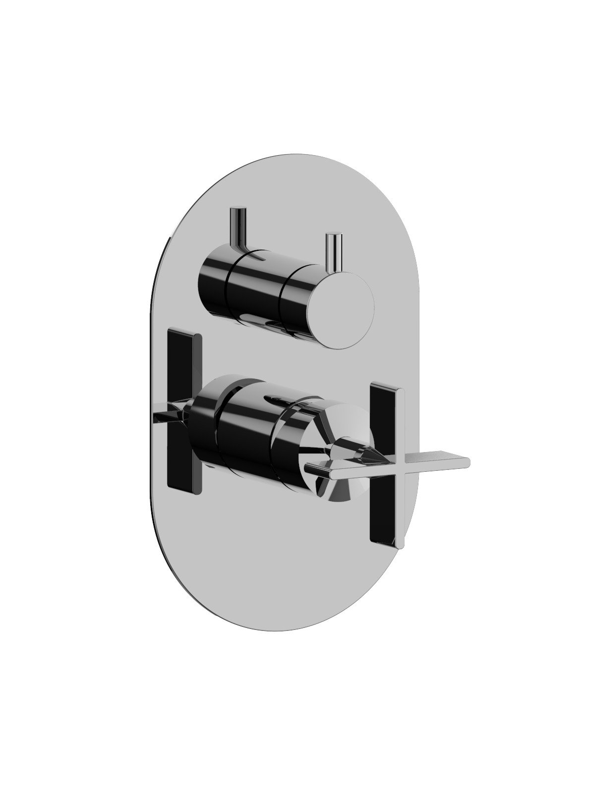 Parte exterior monomando 2 vías empotrado, inversor, cerámica