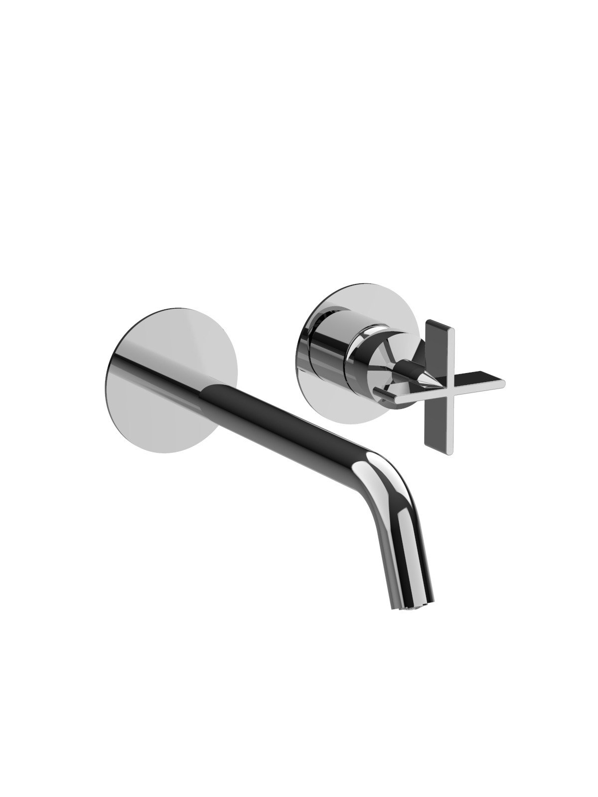 Parte exterior monomando lavabo empotrado sin descarga, latón