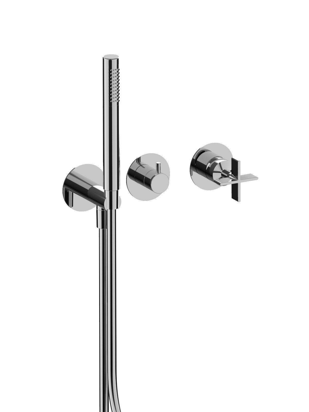 Solo parte exterior monomando empotrado baño con inversor 3 vias