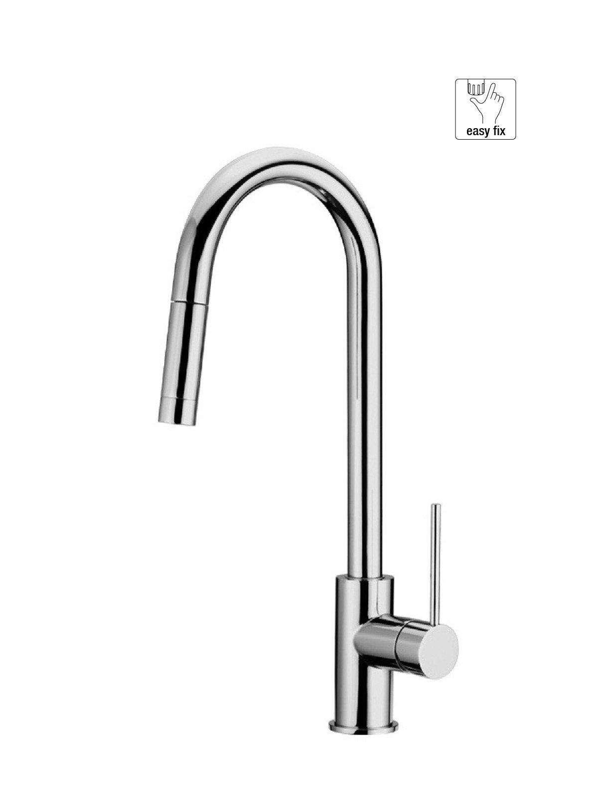 Monomando cocina con caño alto