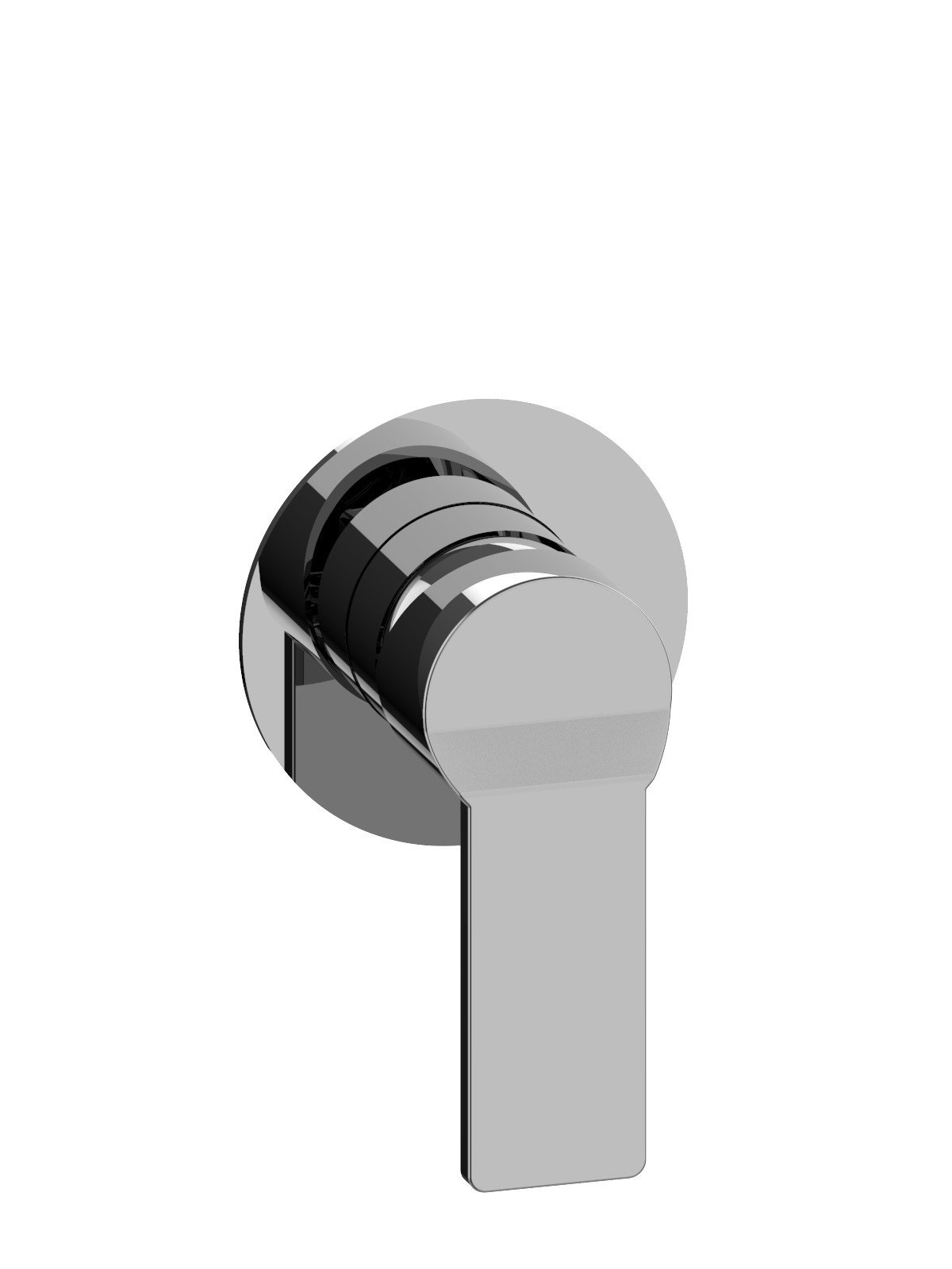 Solo parte exterior monomando 1 via empotrado, plancha de latón