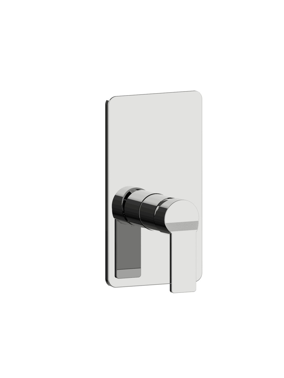 Parte exterior monomando 1 vía empotrado con placa ABS