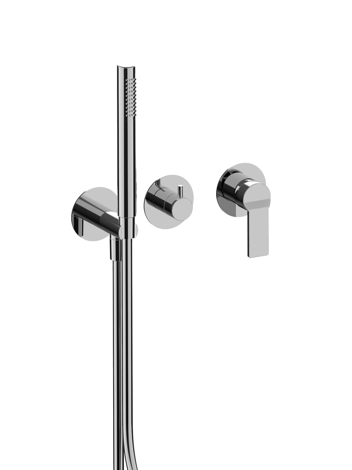 Solo parte exterior monomando empotrado baño con inversor 3 vias