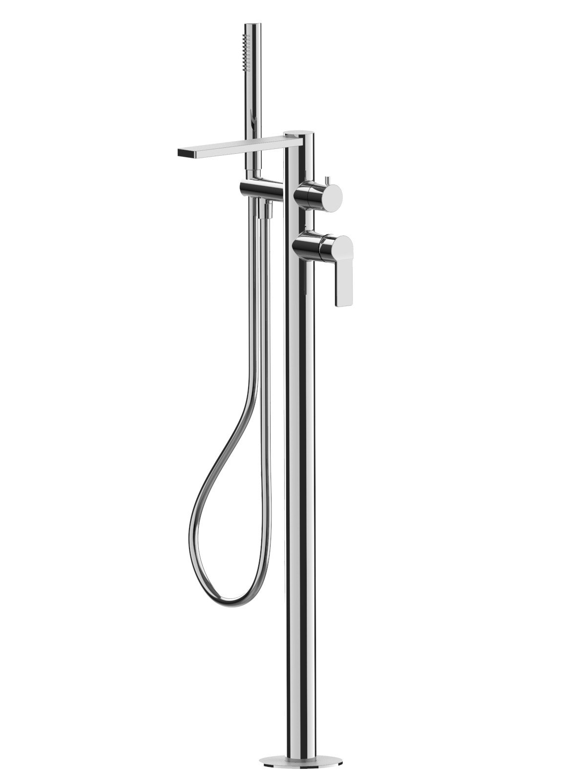 Sòlo parte exterior monomando baño de suelo con teleducha