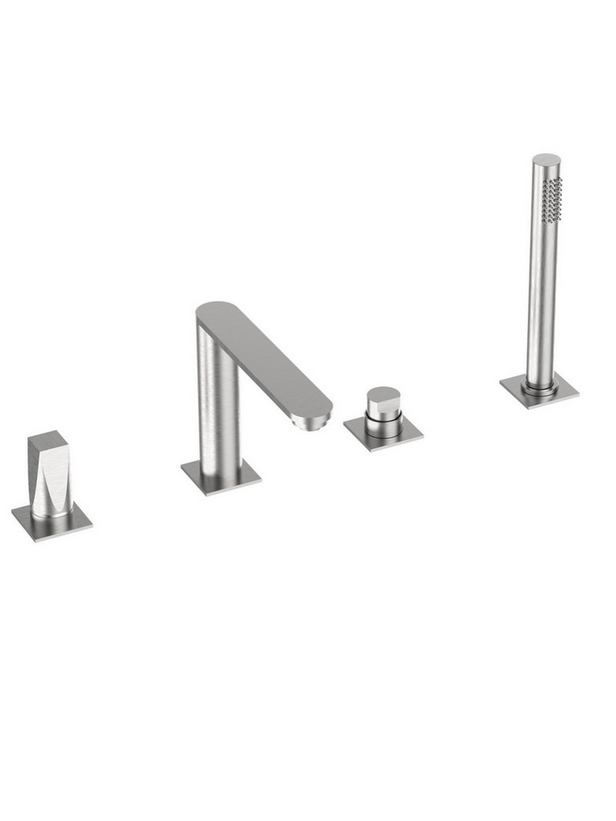 Monomando baño de repisa con caño, inversor, teleducha