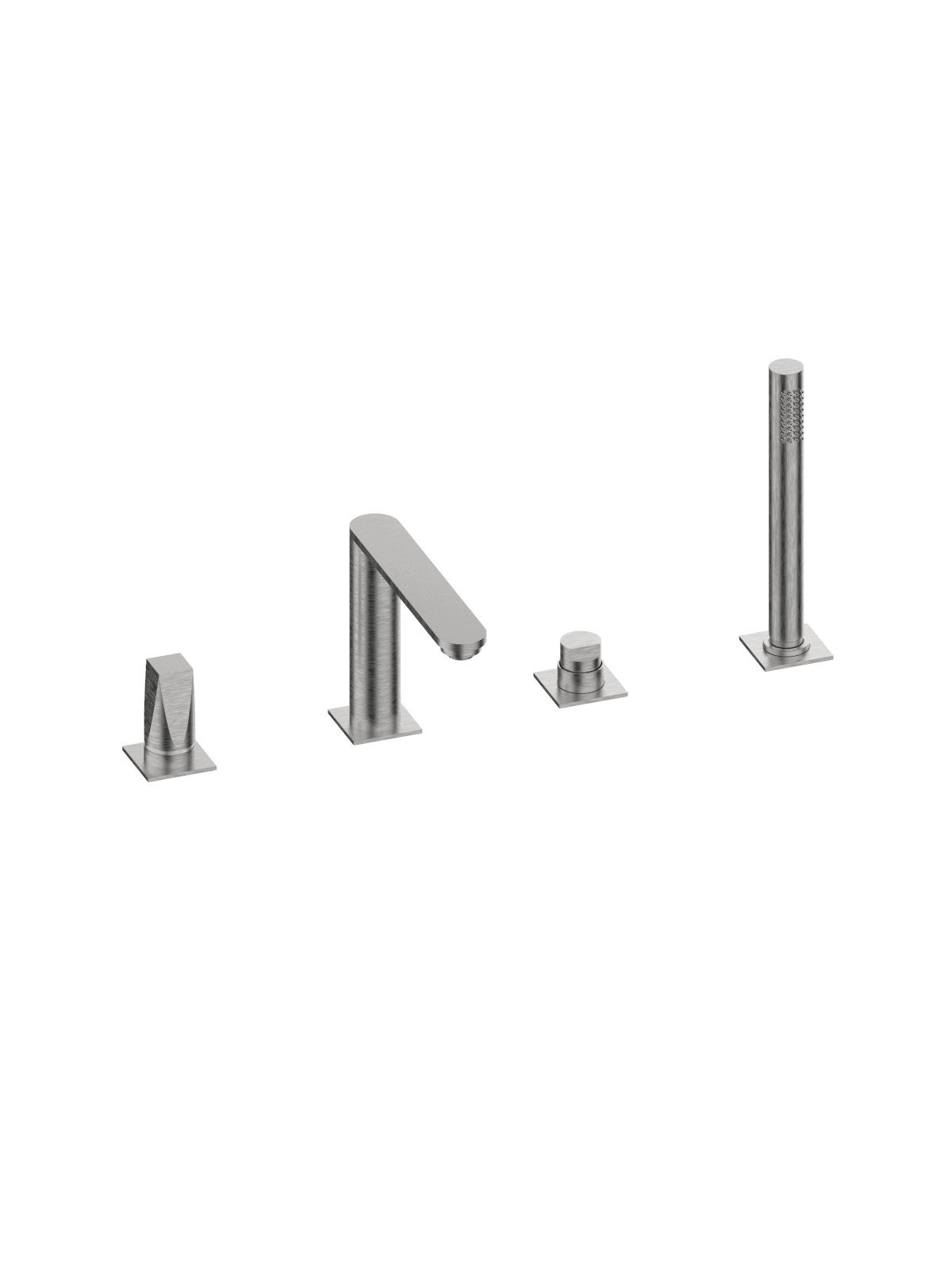 Monomando baño de repisa con caño, inversor, teleducha