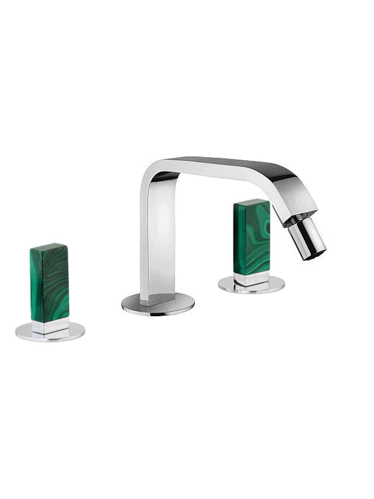 Batería bidet con caño alto fijo sin descargo 