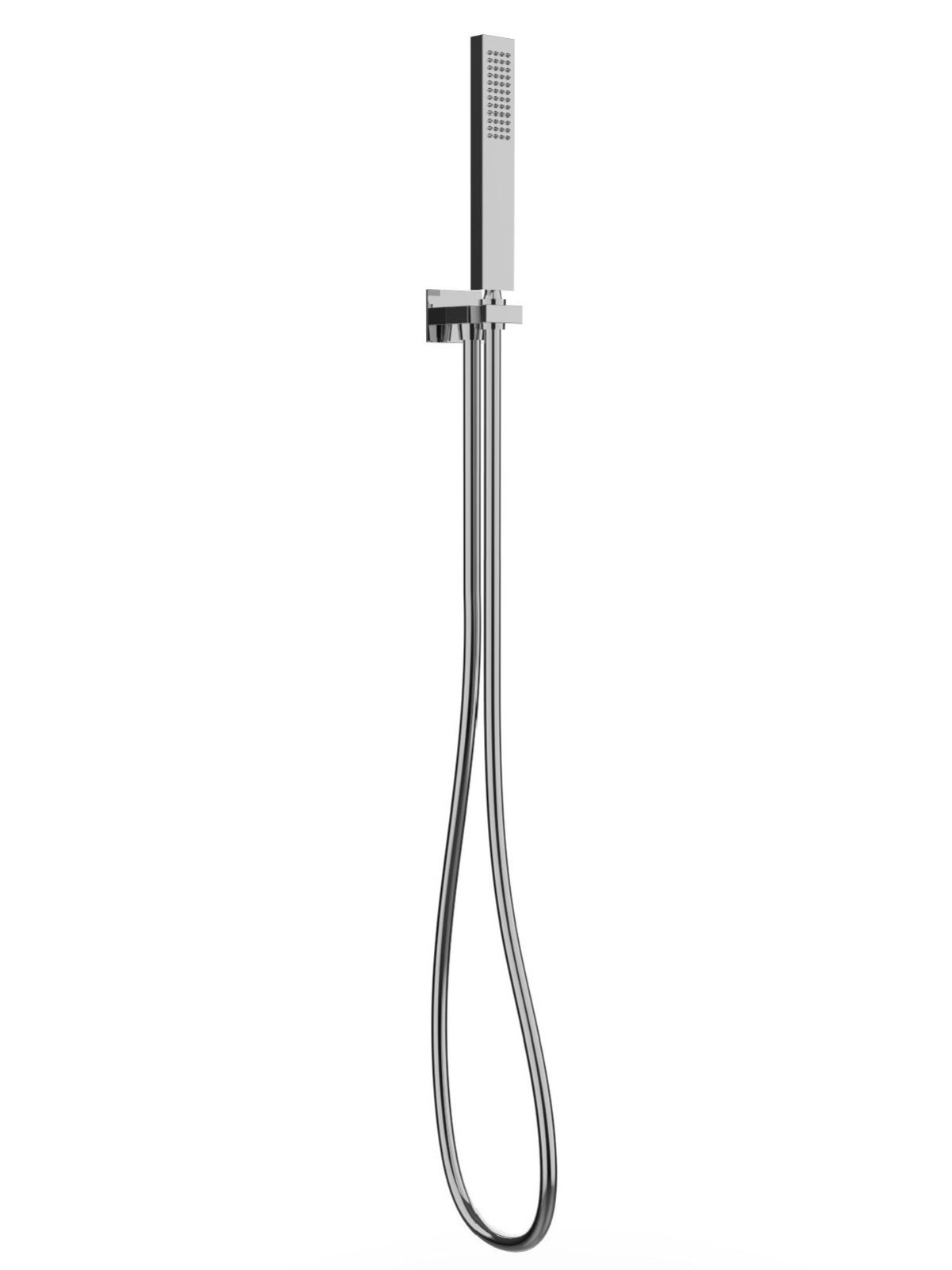 Toma de agua con soporte, flexible cromalux, teleducha de laton