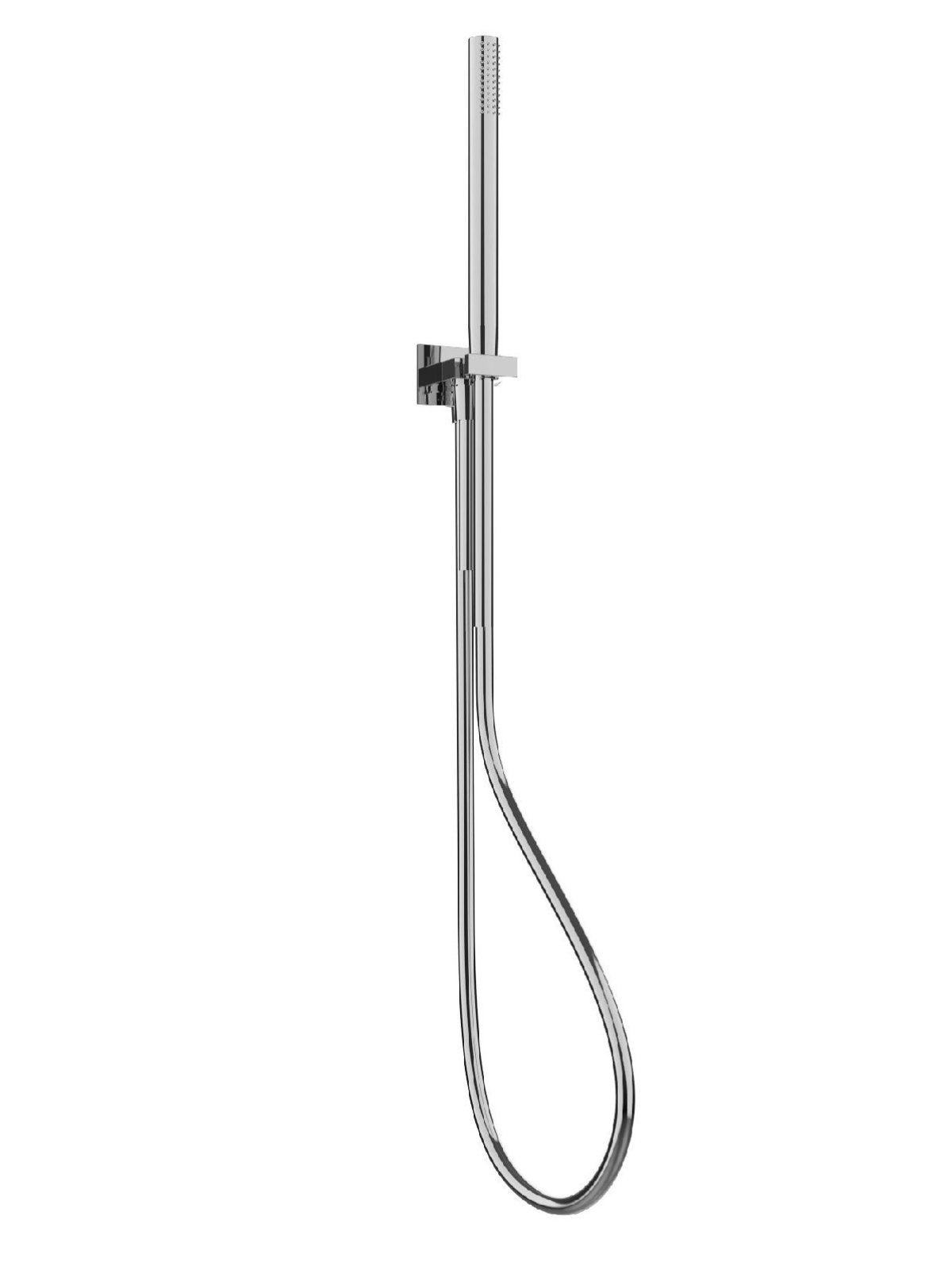 Toma de agua con soporte, flexible cromalux, teleducha de laton