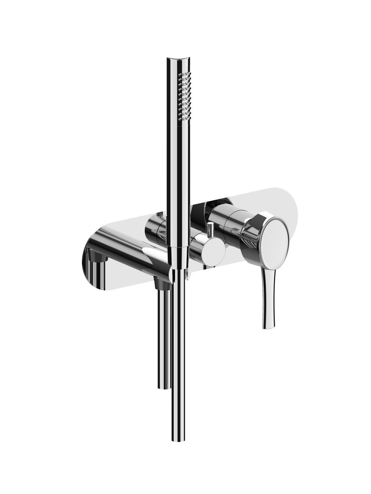 Solo parte exterior monomando 3 vias empotrado con inversor con