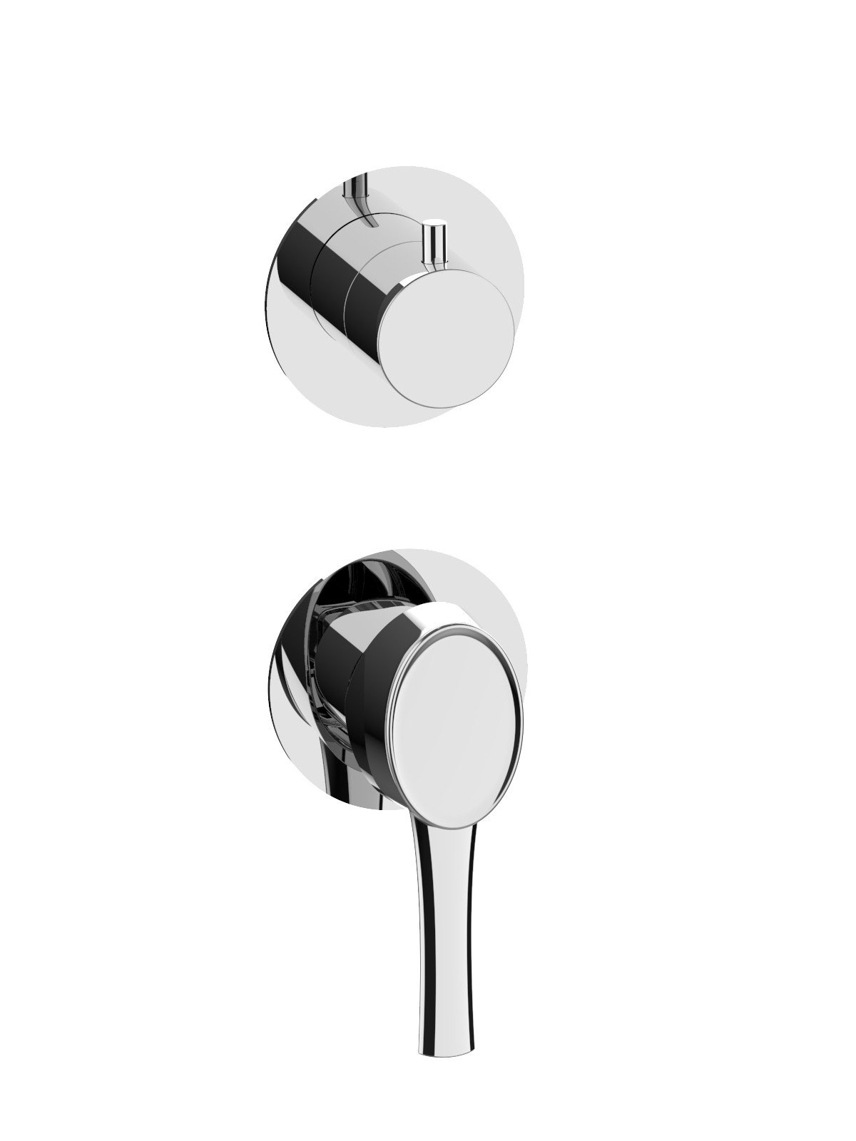 Solo parte exterior monomando 2 vias empotrado con inversor con