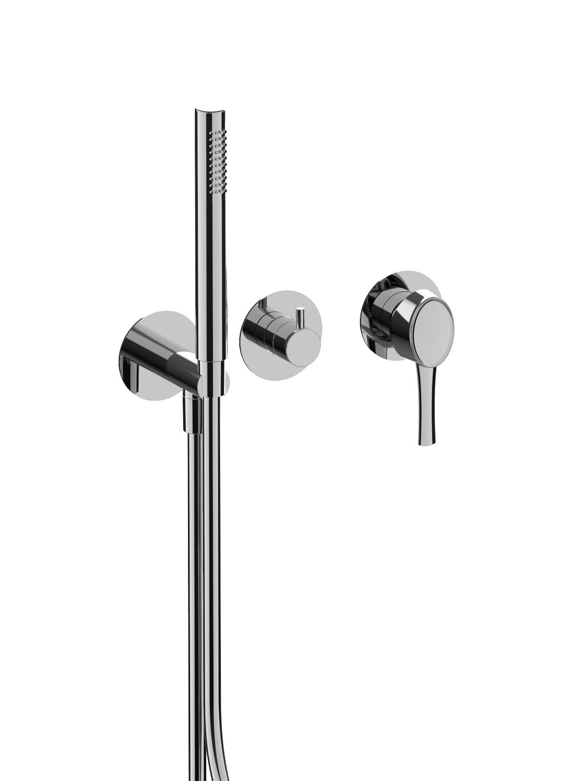 Solo parte exterior monomando empotrado baño con inversor 3 vias