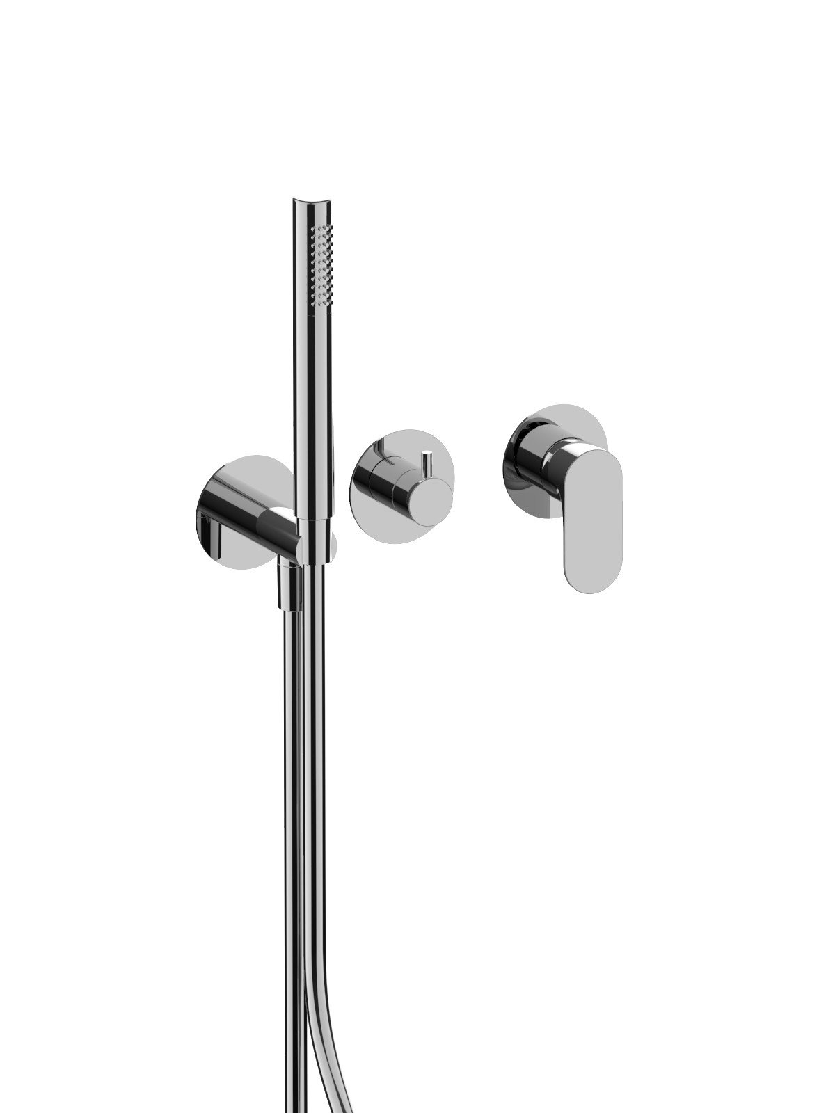 Solo parte exterior monomando empotrado baño con inversor 3 vias