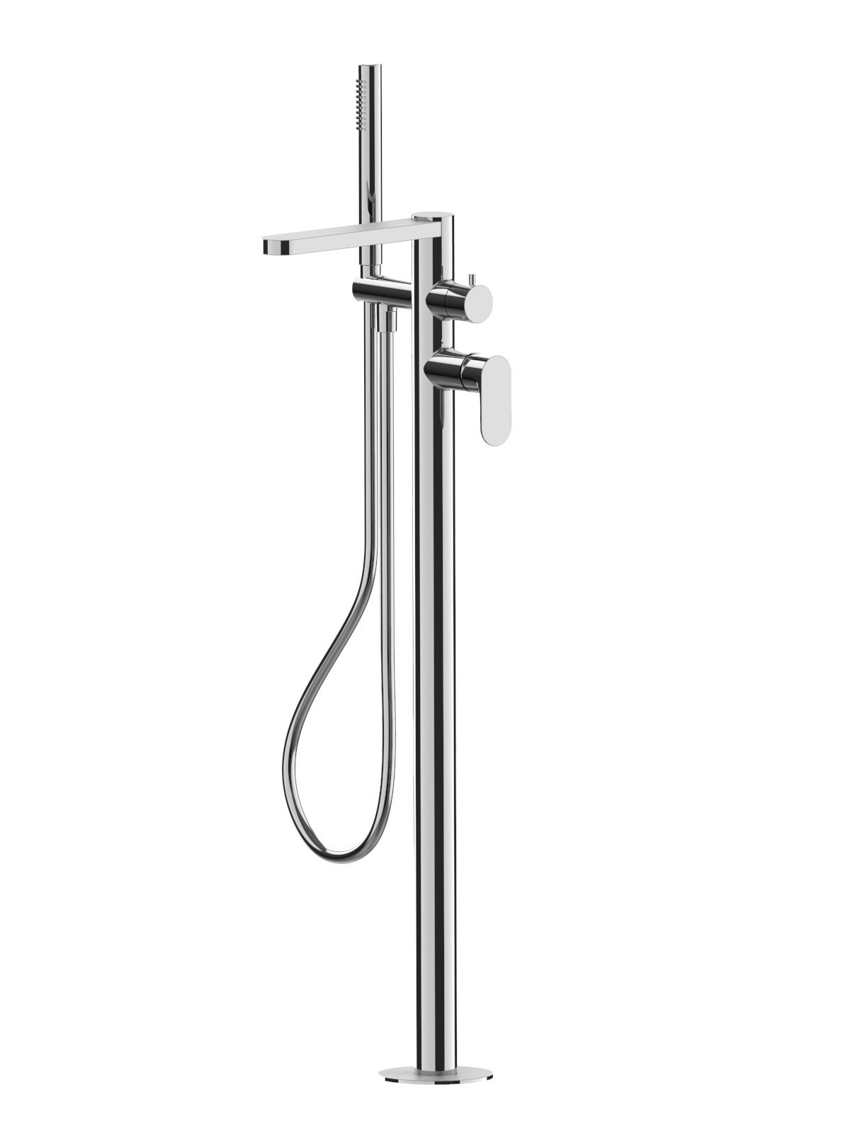 Sòlo parte exterior monomando baño de suelo con teleducha