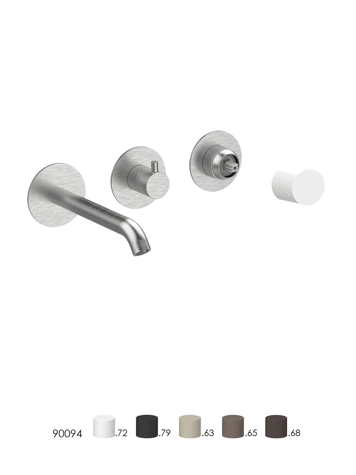 Solo parte exterior monomando empotrado baño con inversor 2 vias