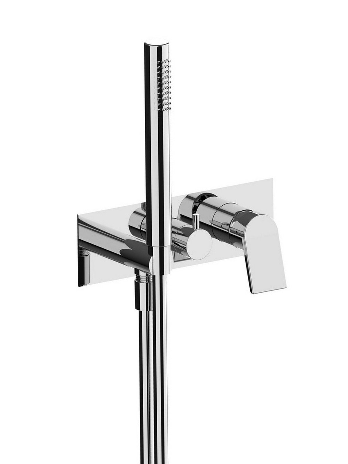 Solo parte exterior monomando 3 vias empotrado con inversor con