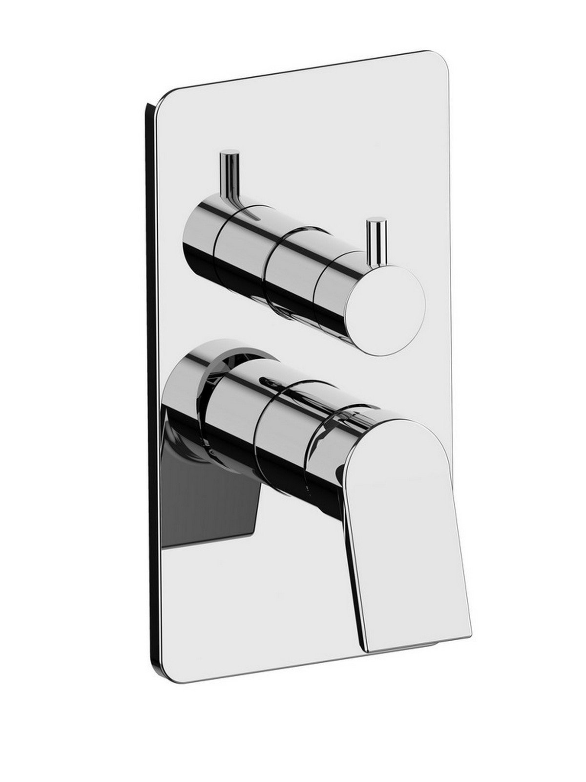 Solo parte exterior monomando 2 vias empotrado con inversor con