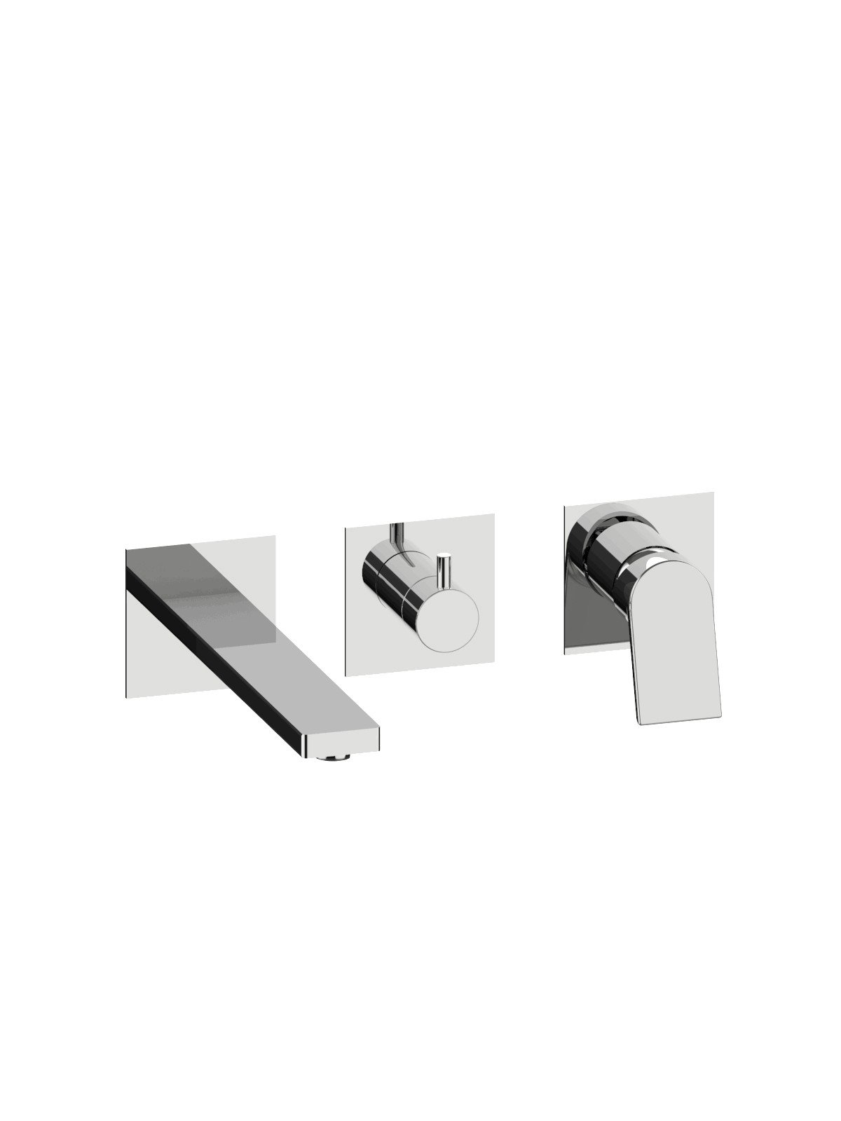 Solo parte exterior monomando empotrado baño con inversor 3 vias