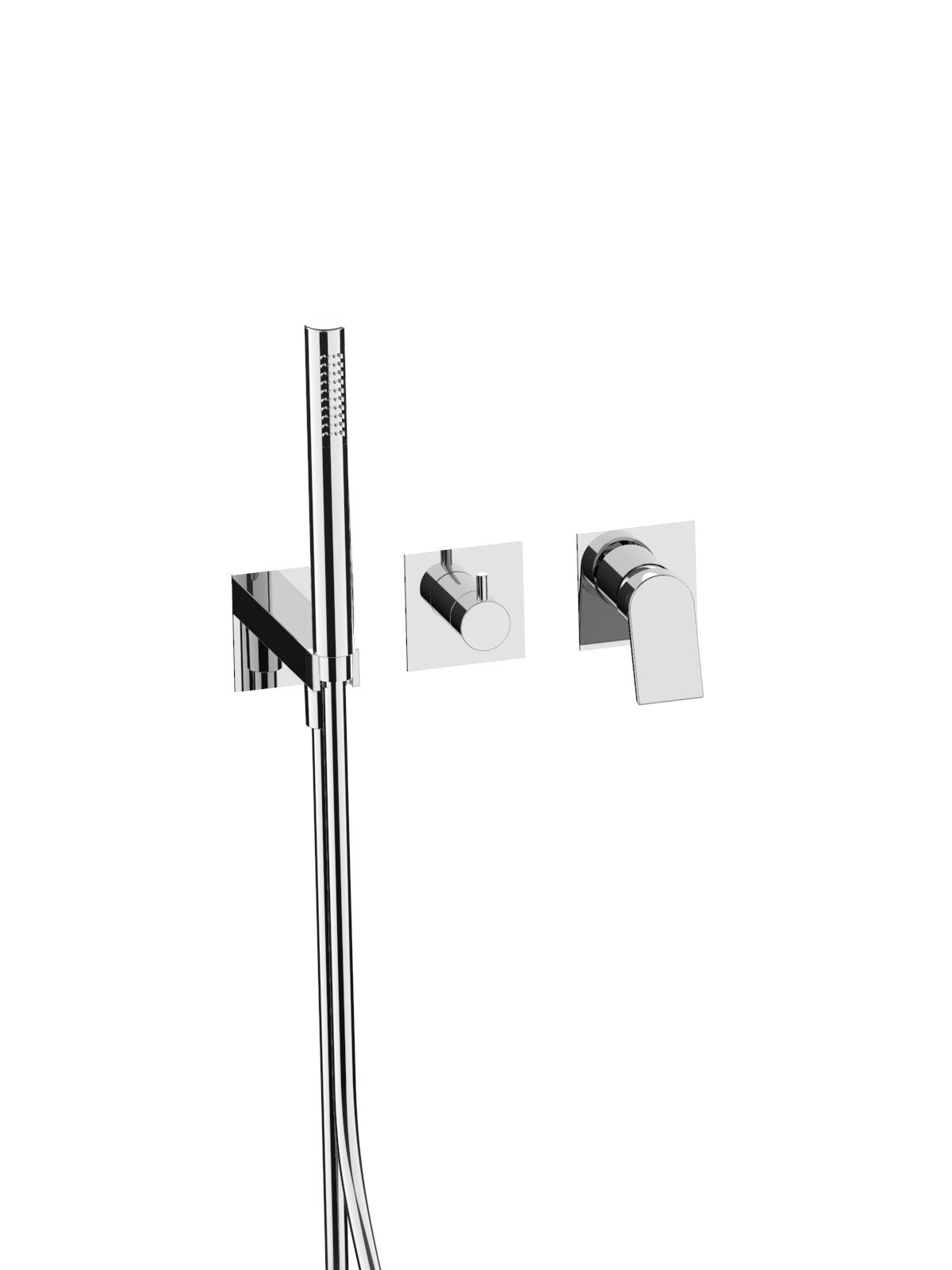 Solo parte exterior monomando empotrado baño con inversor 3 vias