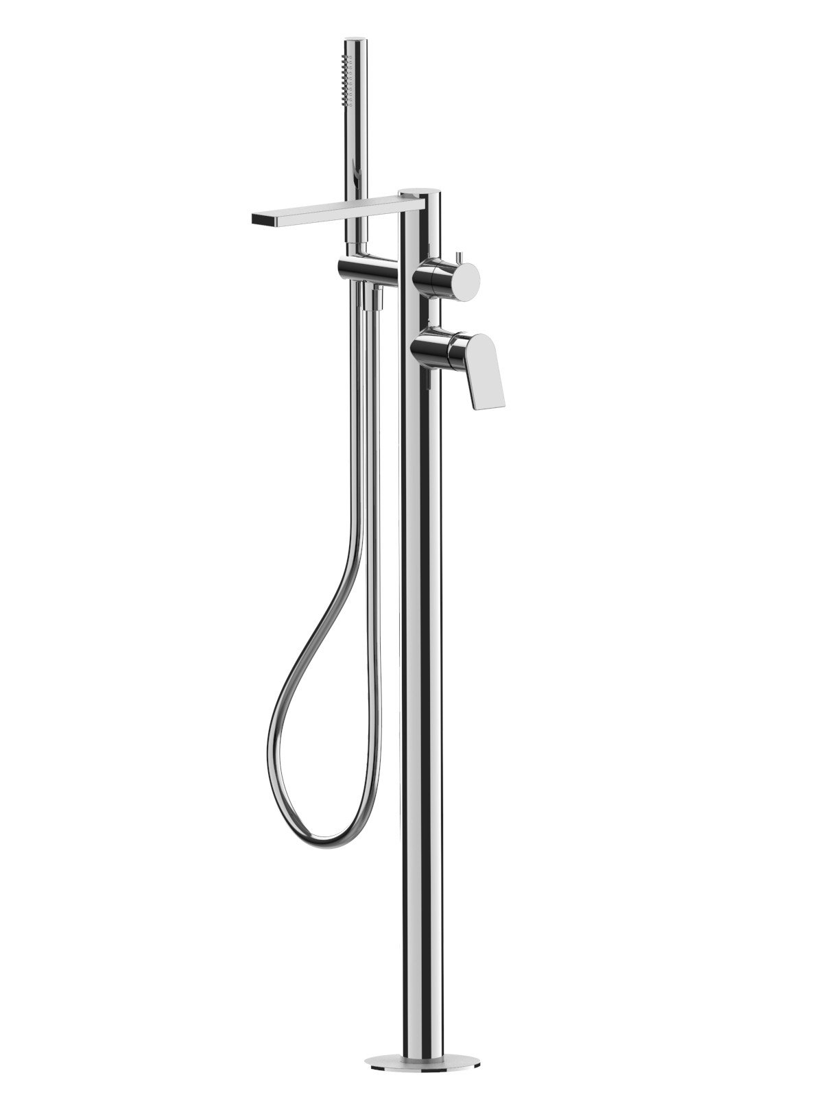 Sòlo parte exterior monomando baño de suelo con teleducha