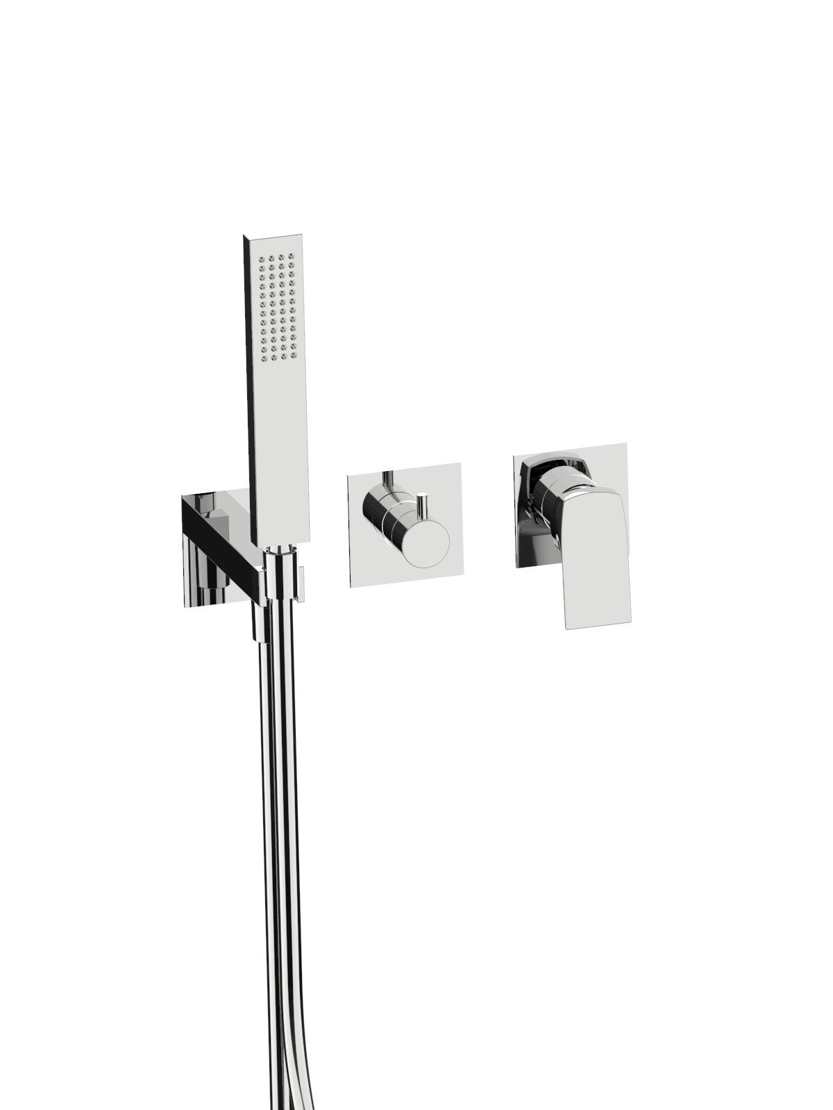 Solo parte exterior monomando empotrado baño con inversor 3 vias