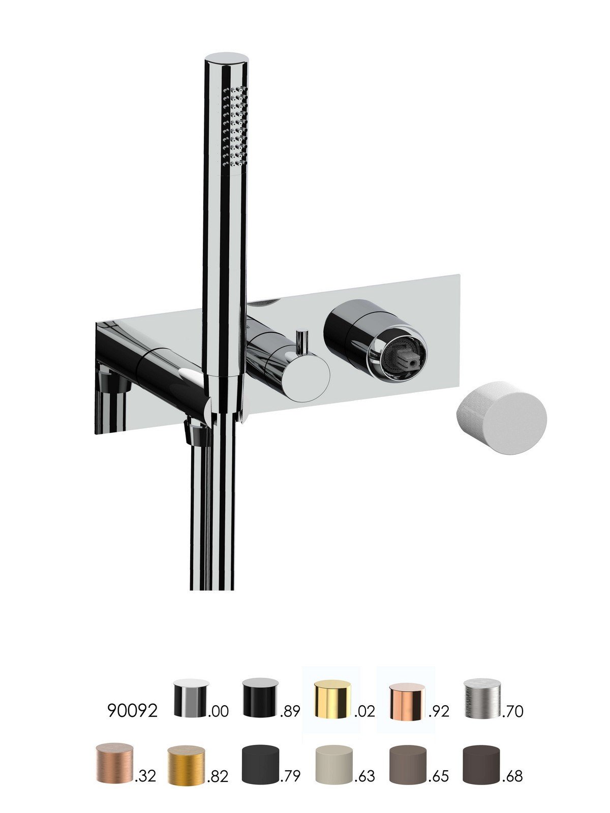 Solo parte exterior monomando 2 vias empotrado con inversor con